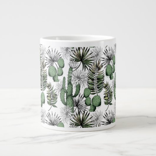 Cactus Desert Pattern Jumbo-Tasse (Vorderseite)