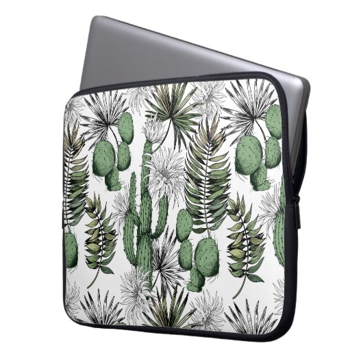 Cactus Desert Pattern Laptopschutzhülle (Vorderseite Links)