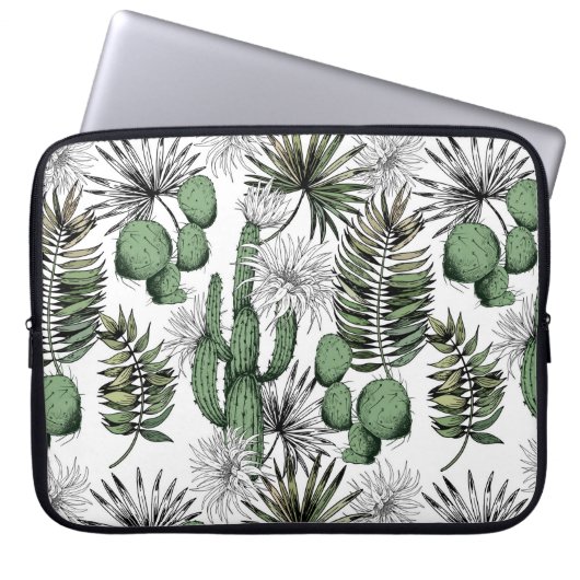Cactus Desert Pattern Laptopschutzhülle (Vorderseite)