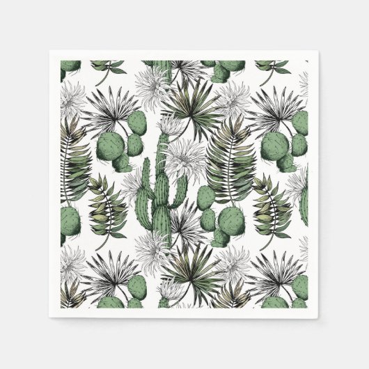 Cactus Desert Pattern Serviette (Vorderseite)