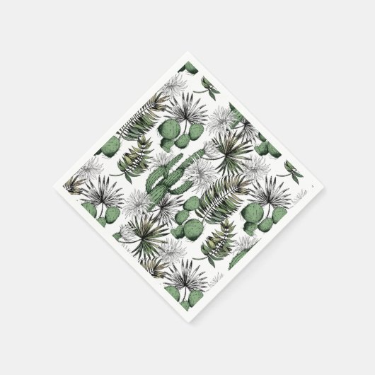 Cactus Desert Pattern Serviette (Ecke)