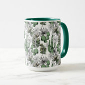 Cactus Desert Pattern Tasse (VorderseiteRechts)
