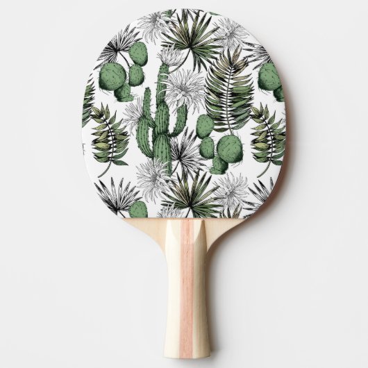 Cactus Desert Pattern Tischtennis Schläger (Vorderseite)