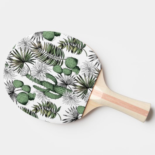 Cactus Desert Pattern Tischtennis Schläger (Seitenansicht)