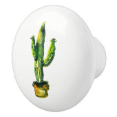 Cactus Desert Pflanze Boho Rustic Südwest Keramikknauf (Rechts)