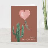 Cactus Desert Pun Terracotta Valentinstag Karte (Vorderseite)