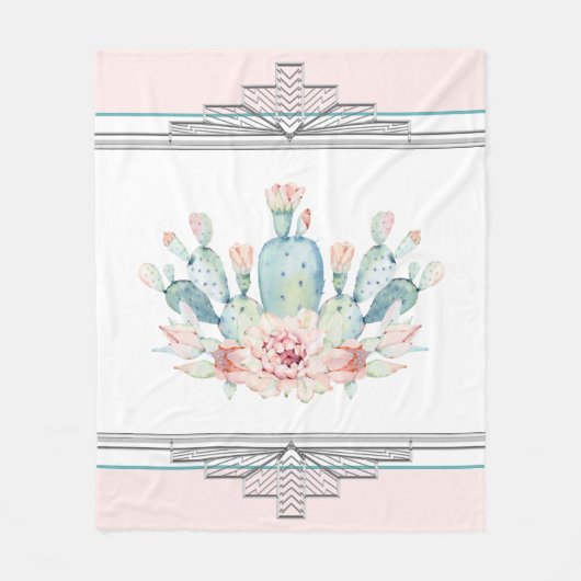 Cactus Desert Southwestern Fleecedecke (Vorderseite)