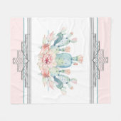 Cactus Desert Southwestern Fleecedecke (Vorderseite (Horizontal))