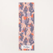 Cactus Desert Sun Botanical Floral Personalisiert Yogamatte (Vorderseite)