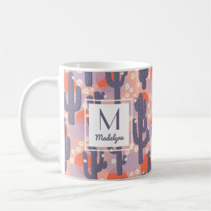 Cactus Desert Sunset Floral Personalisiert Kaffeetasse