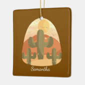 Cactus Desert With Sun Keramikornament (Links)