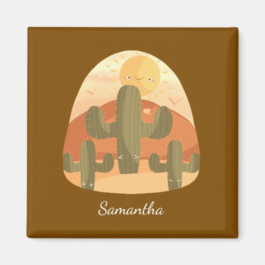 Cactus Desert With Sun Magnet (Vorne)