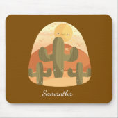 Cactus Desert With Sun Mousepad (Vorne)