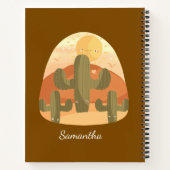 Cactus Desert With Sun Notizblock (Rückseite)