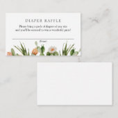 Cactus Diaper Raffle Baby Shower Enclosure Card Begleitkarte (Vorne/Hinten)