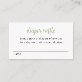 Cactus Diaper Raffle Card, Fiesta Baby Shower Begleitkarte