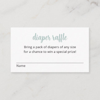 Cactus Diaper Raffle Card, Fiesta Baby Shower Begleitkarte