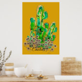 Cactus Digital Art Poster (Küche)
