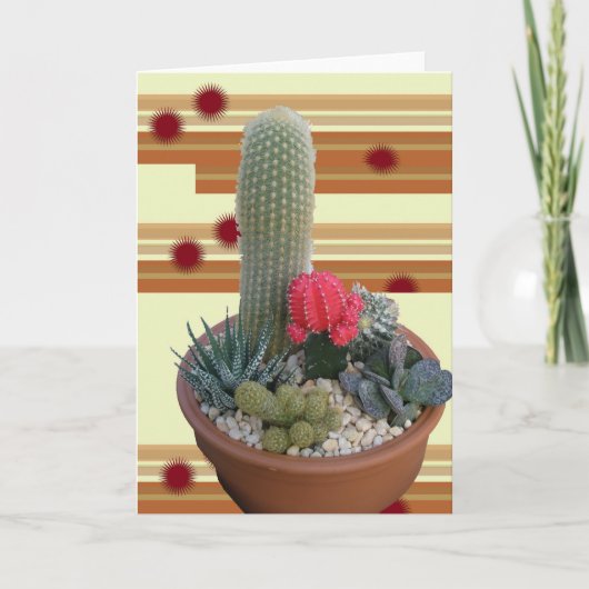 Cactus Dish Garden Note Card #2 Karte (Vorderseite)