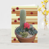 Cactus Dish Garden Note Card #2 Karte (Gelbe Blume)