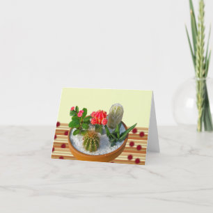 Cactus Dish Garden Note Card Karte