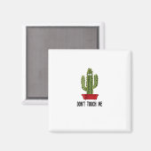 Cactus Dont Touch Me Funny Eyes T - Shirt Magnet (Vorderseite/Rückseite)
