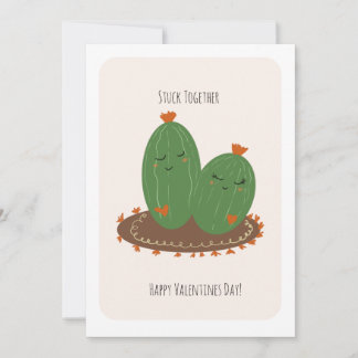 Cactus Doodle Valentines Day Karte