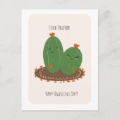Cactus Doodle Valentines Day  Postkarte (Vorderseite)