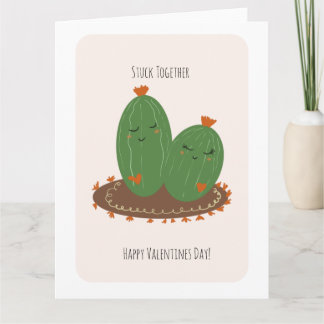 Cactus Doodle Valentinstag Karte