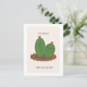 Cactus Doodle Valentinstag Postkarte (Stehend Vorderseite)