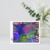 Cactus Dreams neon cactus Southwest Postcard Postkarte (Stehend Vorderseite)