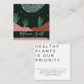 Cactus Dune Illustriert Garden Pflanze Sitter Bota Quadratische Visitenkarte (Vorne/Hinten)