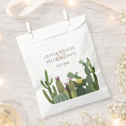 Cactus Elegant Wedding Geschenktütchen (Ausgeschnitten)