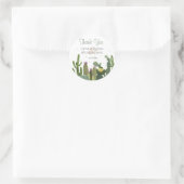 Cactus Elegant Wedding Runder Aufkleber (Tasche)