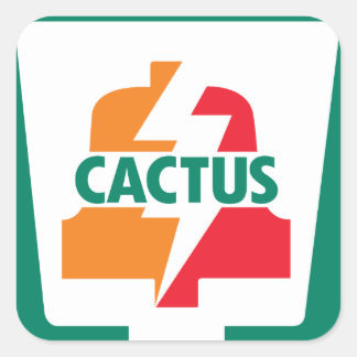Cactus Eleven Bell 1 von Robitussin Quadratischer Aufkleber