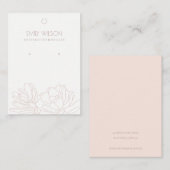 CACTUS ERFOLGREICHE BLUSH PEGHOLE EARRING DISPLAY  VISITENKARTE (Vorne/Hinten)