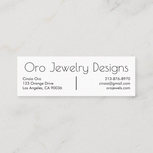 Cactus et succulents Boho Line Art Pattern Mini Visitenkarte (Rückseite)