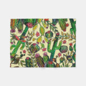 Cactus Family Pattern Fleecedecke (Vorderseite (Horizontal))
