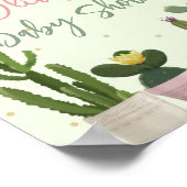 Cactus Fiesta Baby Dusche Empfang Poster (Ecke)