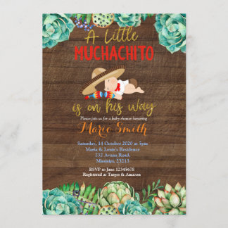 Cactus Fiesta Baby Muchacho Baby Shower Einladung