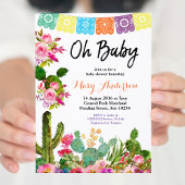 Cactus Fiesta Baby Shower Einladung