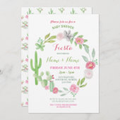 Cactus Fiesta Baby Shower Girl Boy Mexican Invite Einladung (Vorne/Hinten)