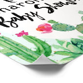 Cactus Fiesta Baby Shower Willkommenspender Poster (Ecke)