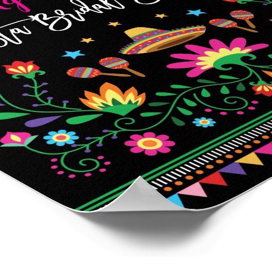 Cactus Fiesta Brautparty Begrüßung Poster (Ecke)