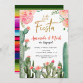 Cactus Fiesta Engagement Party Einladung (Vorne/Hinten)