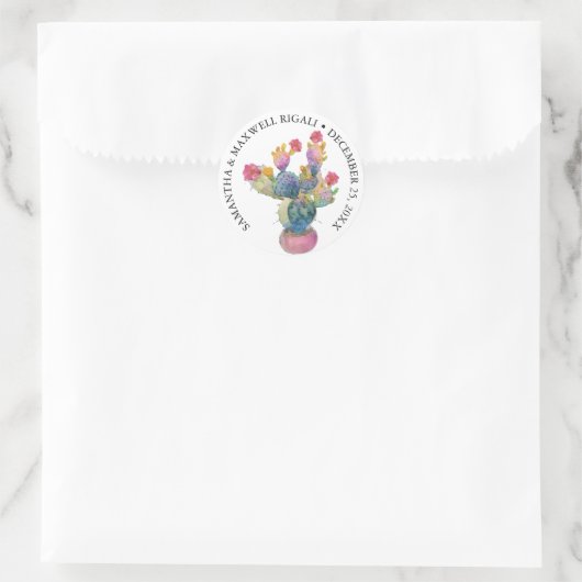 Cactus Fiesta Favor Sticker (Tasche)