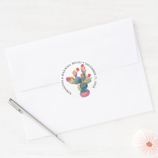 Cactus Fiesta Favor Sticker (Umschlag)
