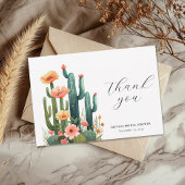 Cactus Fiesta Floral Brautparty Dankeskarte