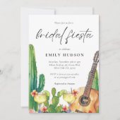 Cactus Fiesta Floral Brautparty Einladung (Vorderseite)