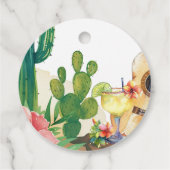 Cactus Fiesta Floral Brautparty Geschenkanhänger (Rückseite)